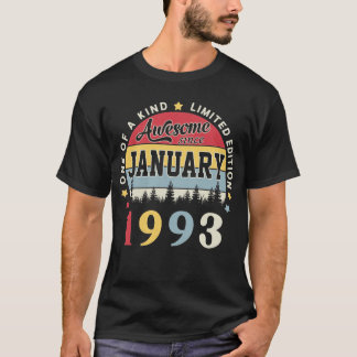 Camiseta Incrível Desde Janeiro De 1993 Vintage Retro Birth