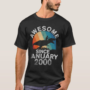 Camiseta Incrível Desde Janeiro de 2000 aniversário de 21