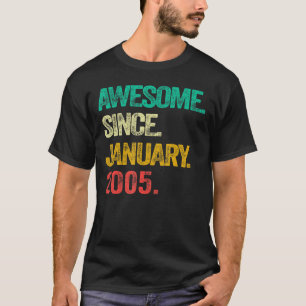 Camiseta Incrível desde Janeiro de 2005 18º aniversário 18 