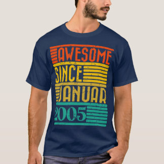 Camiseta Incrível desde Janeiro de 2005 19 anos 19 anos