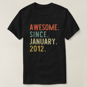Camiseta Incrível desde janeiro de 2012 9º aniversário d