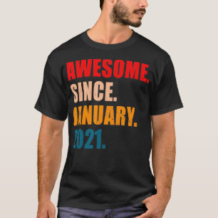 Camiseta Incrível Desde Janeiro De 2021, Vintage Personaliz