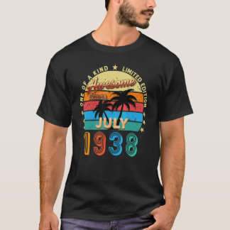 Camiseta Incrível desde julho de 1938 84º Aniversário Retro