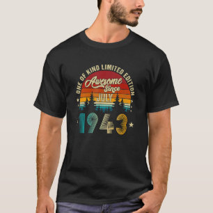 Camiseta Incrível Desde Julho De 1943 79º Aniversário 79 An
