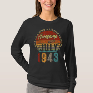 Camiseta Incrível desde julho de 1943 Vintage 79º aniversár
