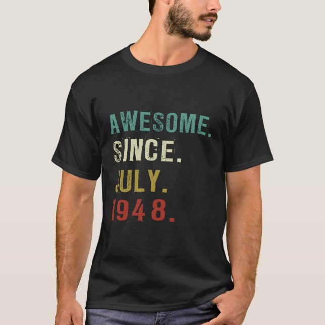 Camiseta Incrível Desde Julho De 1948 75Th (Frente)