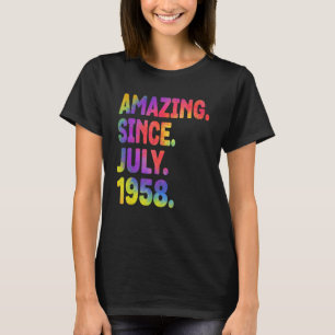 Camiseta Incrível desde julho de 1958 65 anos 65 anos anive