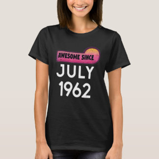 Camiseta Incrível Desde Julho De 1962 Aniversário De 1962 J