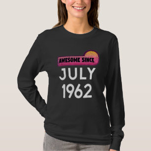 Camiseta Incrível Desde Julho De 1962 Aniversário De 1962 J