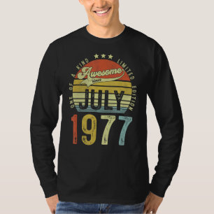 Camiseta Incrível desde julho de 1977 Vintage 45th Birthday