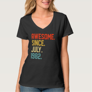 Camiseta Incrível Desde Julho De 1982, aniversário de 40 an