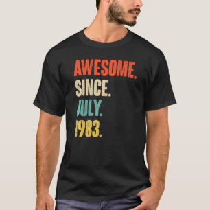 Camiseta Incrível desde julho de 1983 39 anos 39 anos