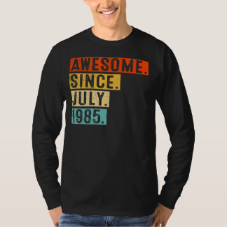 Camiseta Incrível desde julho de 1985 Vintage 37th Birthday