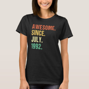 Camiseta Incrível Desde Julho De 1992 aniversário de 30 ano