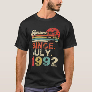 Camiseta Incrível Desde Julho De 1992 Ano De aniversário de