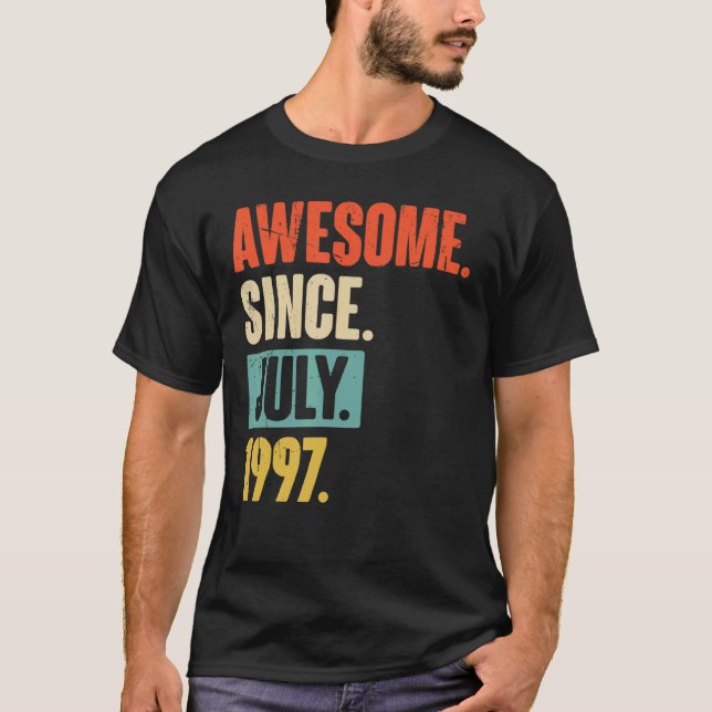Camiseta Incrível Desde Julho De 1997, Aniversário De 25 de (Frente)