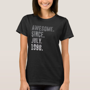 Camiseta Incrível desde julho de 1998 24º aniversário Vinta