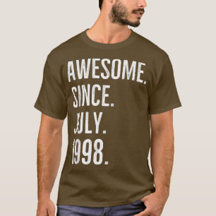 Camiseta Incrível Desde Julho De 1998, Idade Aniversário, I