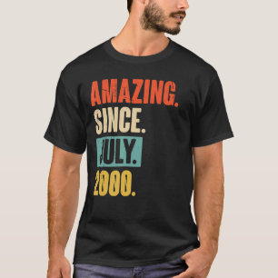 Camiseta Incrível desde julho de 2000 22 anos 22 anos