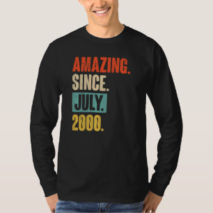 Camiseta Incrível desde julho de 2000 22 anos 22 anos