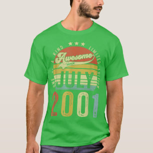 Camiseta Incrível desde julho de 2001 aniversário de 21 ano