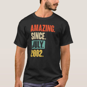 Camiseta Incrível desde julho de 2002, aniversário de 20 an