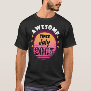Camiseta Incrível Desde Julho De 2005 Aniversário De 2005 J