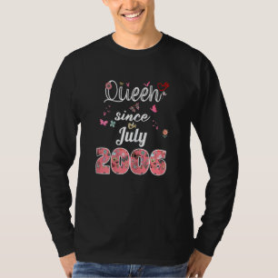Camiseta Incrível Desde julho de 2006 Flores 2006 Julho Ani