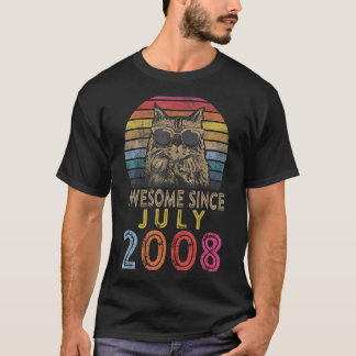 Camiseta Incrível Desde Julho De 2008, Aniversário De 15 de