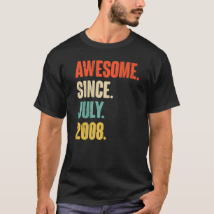 Camiseta Incrível Desde Julho De 2008, Nascimento De 14 De