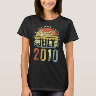 Camiseta Incrível Desde Julho De 2010 12 Vintage Aniversári