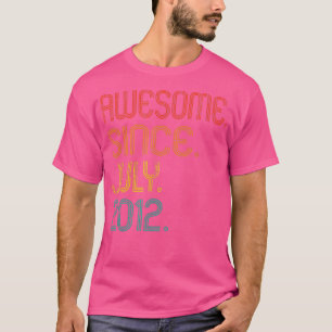 Camiseta Incrível desde julho de 2012 10º aniversário 10 an