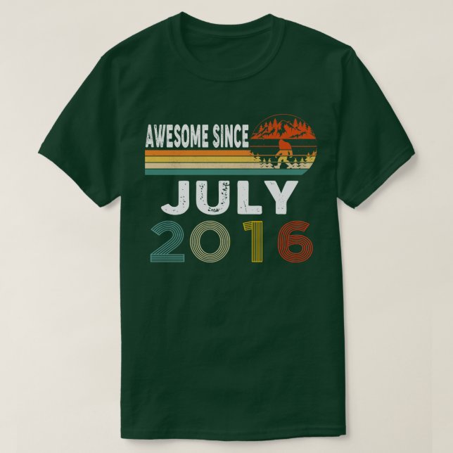 Camiseta Incrível Desde Julho De 2016 (Frente do Design)