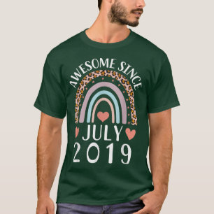 Camiseta Incrível desde julho de 2019 para Mulheres e Homen