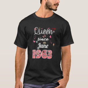 Camiseta Incrível Desde Junho De 1963 Flores 1963 Junho Ani