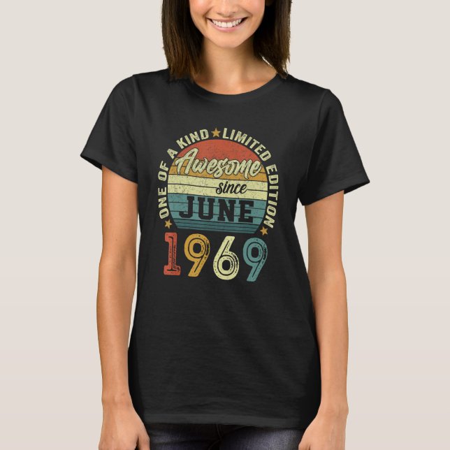 Camiseta Incrível Desde Junho De 1969, 53 Anos, 53 Anos, An (Frente)