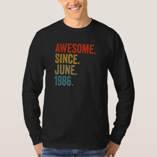 Camiseta Incrível desde junho de 1986, 36º Aniversário, Ret