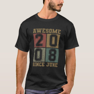 Camiseta Incrível Desde Junho De 2008 13 Birthday Vintage