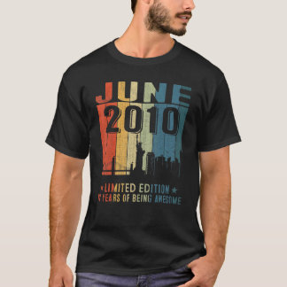 Camiseta Incrível Desde Junho De 2010, 12 Birthday Vintage