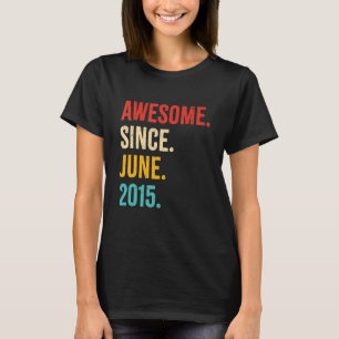 Camiseta Incrível Desde Junho De 2015 Vintage 7 Birthday 7