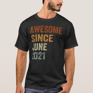 Camiseta Incrível desde junho de 2021 Crianças segundos e C