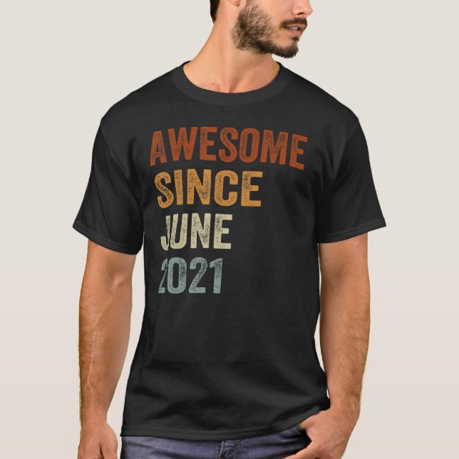 Camiseta Incrível desde junho de 2021 Crianças segundos e C (Frente)
