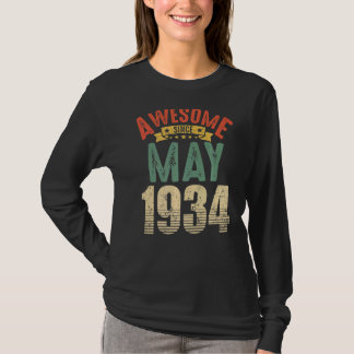 Camiseta Incrível Desde maio de 1934, 88 anos, 88 anos, ani