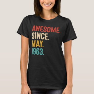 Camiseta Incrível desde maio de 1963 60º aniversário Retro