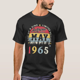 Camiseta Incrível desde maio de 1965 Vintage Retro Birthday