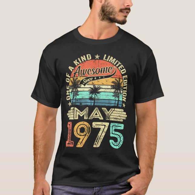 Camiseta Incrível Desde Maio De 1975 49º Aniversário Mulher (Frente)