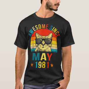 Camiseta Incrível Desde Maio De 1981, aniversário de 40 ano
