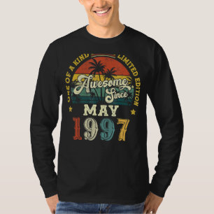 Camiseta Incrível desde maio de 1997 25 Vintage Aniversário