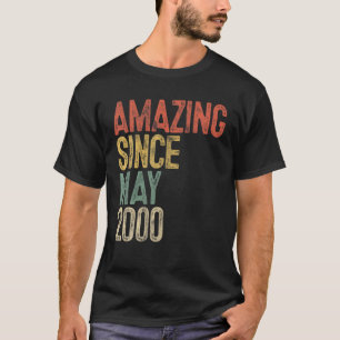 Camiseta Incrível desde maio de 2000 Homens aniversário d