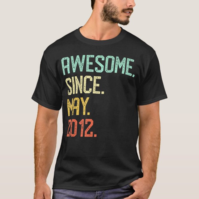 Camiseta Incrível Desde Maio De 2012 8º Aniversário (Frente)